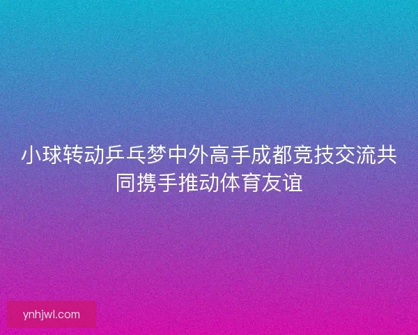 小球转动乒乓梦中外高手成都竞技交流共同携手推动体育友谊